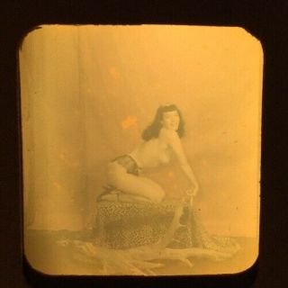 Vtg 1950’s Bettie Page Camera Club Stereoscopic 3d Slide Risque Nude 1