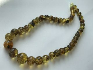 Natural Vintage Amber Beads Antique Baltic Old Necklace 33.  26 gr 2