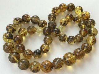 Natural Vintage Amber Beads Antique Baltic Old Necklace 33.  26 gr 8