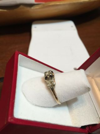 Vintage 14k Solid Yellow Gold Diamond Ring Size 8 3
