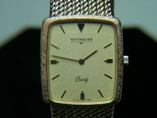 Mens Rare & Vintage Wittnauer " Premier " Quartz Gold Watch 6099500 In Cond.