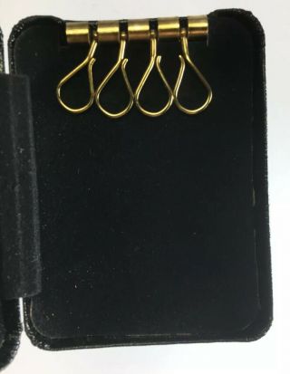 Vintage Mid Century Gorham Co Sterling Silver & Leather Key Ring Case Holder M98 2