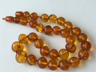 RARE Natural Vintage Amber Beads Antique Baltic Old Necklace 32.  72 gr 3