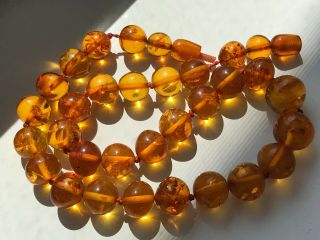 RARE Natural Vintage Amber Beads Antique Baltic Old Necklace 32.  72 gr 4