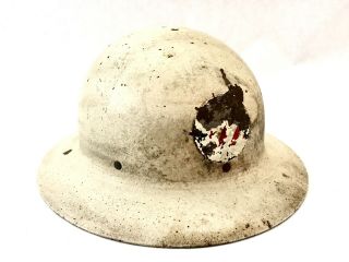 World War Ii Era Military Civil Defense Cd Helmet Liner Insignia Air Raid Warden