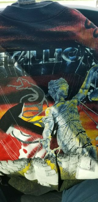Vintage 1991 Metallica All Over Print Men ' s T - Shirt Slayer Metal Size XL 2