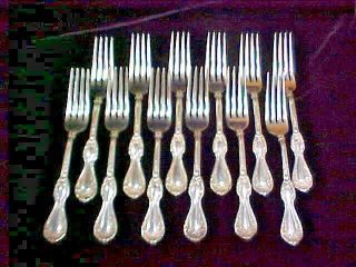 (SET OF 12) S H Co National Silver Silverplate 7.  5 