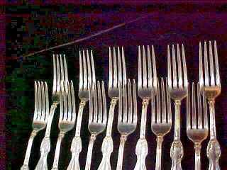 (SET OF 12) S H Co National Silver Silverplate 7.  5 