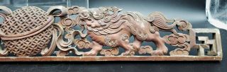 2 ANTIQUE/VINTAGE CHINESE WOOD CARVED PANEL 4