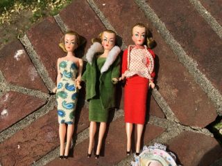 3 Vintage Barbie Doll Clones made in Hong Kong,  2 baby dolls 7