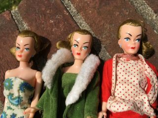 3 Vintage Barbie Doll Clones made in Hong Kong,  2 baby dolls 8