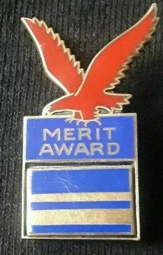 Merit Award Eastern Aircraft General Motors Vintage Enamel Sterling Pin