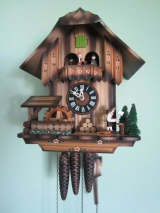 Vintage Musical Chalet Cuckoo Clock; Albert Schwab Karlsruhe,  Germany
