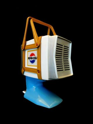 VINTAGE 1960s GEM PEPSI COOLER OLD ANTIQUE SODA MACHINE TUBE RADIO & 8