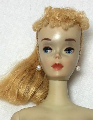 1 DAY ONLY RARE STUNNING BLONDE BARBIE 3 HTF BROWN EYELINER,  A/O NM 4