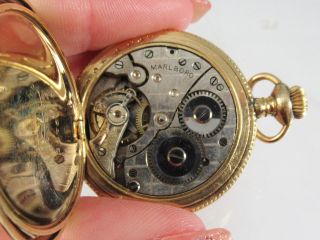 Vintage Gold Filled RARE Marlboro Pocket Watch RUNS Engraved Winding 2