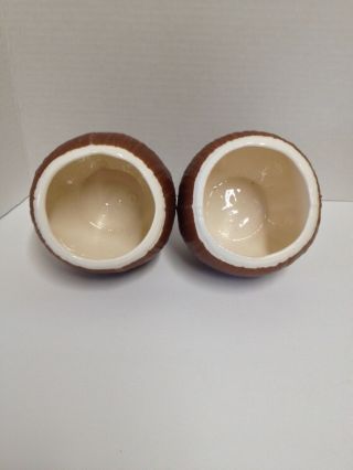 Vintage Trader Vic ' s Ceramic Coconut Mugs 60 ' s/70 ' s Set Of 6 4