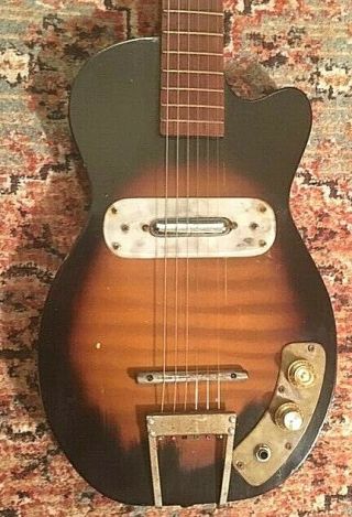Early 1950`s Vintage Kay Stratotone Type Solid Body Guitar - Plays/sounds Great