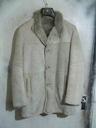 Vintage Gentlemans Toscana Sheepskin Leather Jacket Size Uk L