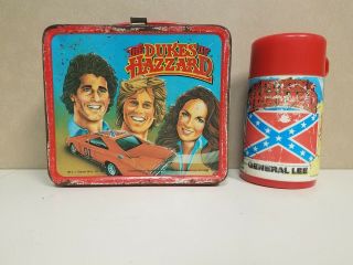 Vintage Dukes Of Hazzard Lunch Box With Thermos