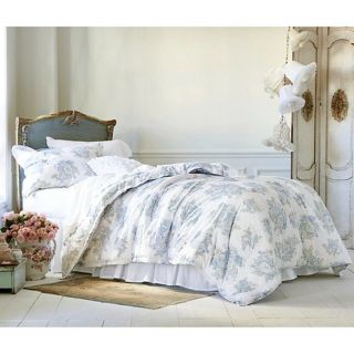 Simply Shabby Chic Rachel Ashwell KING COMFORTER Bella Misty Blue Vintage Roses 2