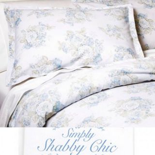 Simply Shabby Chic Rachel Ashwell KING COMFORTER Bella Misty Blue Vintage Roses 8