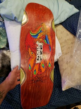 2015 Bds Bulldog Skates Peacock Custom Red/black Signed By Wes Humpston