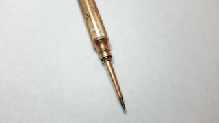 vintage Rose GOLD FILLED Mechanical Pencil WATCH FOB Necklace Pendant 4