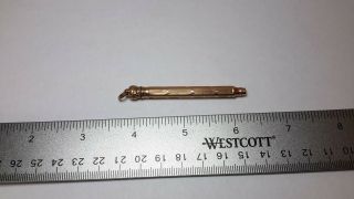 vintage Rose GOLD FILLED Mechanical Pencil WATCH FOB Necklace Pendant 5