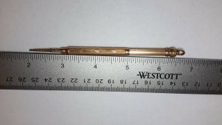 vintage Rose GOLD FILLED Mechanical Pencil WATCH FOB Necklace Pendant 6