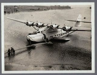 Pan American China Clipper Martin M - 130 Flying Boat Large Vintage Photo