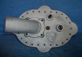 Vintage Aluminum Fuel Cell Fill Plate With Rollover Balls