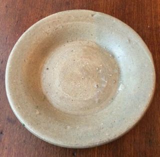 Song Dynasty ? Antique Chinese Celadon Green Glazed Pottery 4.  25” Shallow Bowl