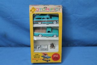 Rare Vintage 1964 Ideal Motorific Slot Car Gift Pack Ford Truck & Station Wagon