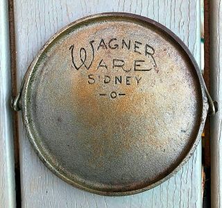 Vintage Wagner Ware Toy Cast Iron Griddle With Bail Handle
