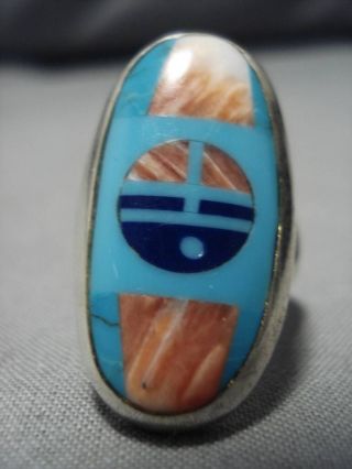 Marvelous Vintage Navajo Frank Yellowhorse Turquoise Sterling Silver Ring