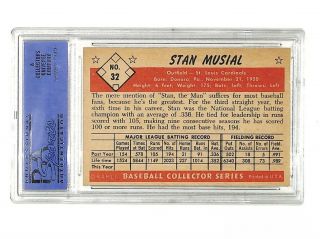 1953 Bowman Color 32 Stan Musial vintage card PSA 7 Cardinals 2