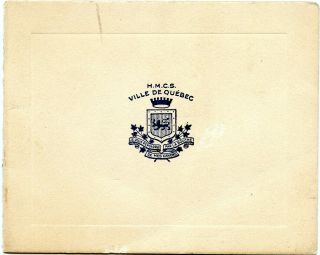 Hmcs Ville Du Quebec - Ww2 Royal Canadian Navy Corvette - Christmas Card