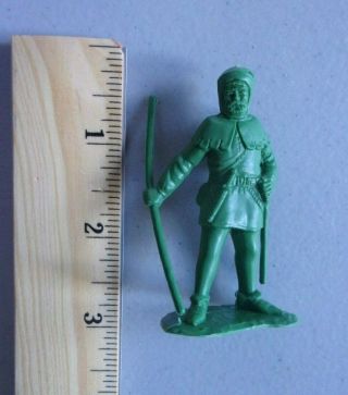 Marx Tin Litho Castle Robin Hood Playset 60mm Merry Men Figure W/ Staff