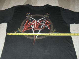 Slayer shirt from 80 ' s Reign In Blood Tour 86 - 87 metallica megadeth 4