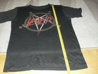 Slayer shirt from 80 ' s Reign In Blood Tour 86 - 87 metallica megadeth 6