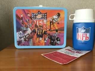 Vintage 1978 National Football League Lunchbox And Thermos -