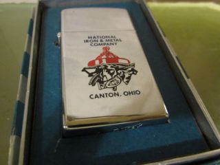 Vintage Rare 1959 Slim Zippo Lighter National Iron & Metal Company