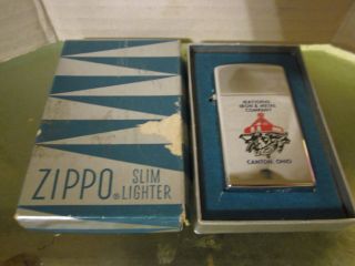 Vintage Rare 1959 slim ZIPPO LIGHTER National Iron & Metal Company 4