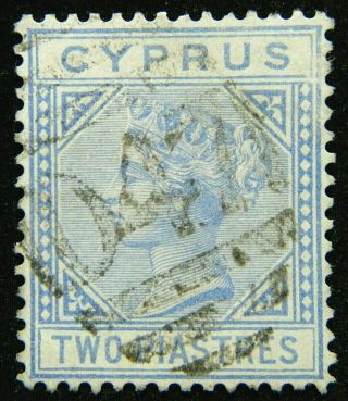 Cyrpus Stamp 1881 2pi Queen Victoria Scott 13 Sg13w Inverted Wmk Rare
