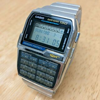 Vintage Casio Dbc - 1500 Men Digital Calculator Chrono Quartz Watch Hours Batt