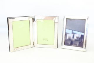 2 X Vintage Hallmarked.  925 Sterling Silver Photograph Frames (738g)