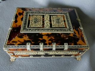 Antique Anglo Indian Hand Carved Jewelry Box