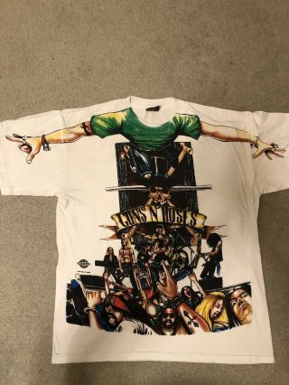 Vintage Guns N Roses Tshirt Rare Stage Diver Shirt White 1995