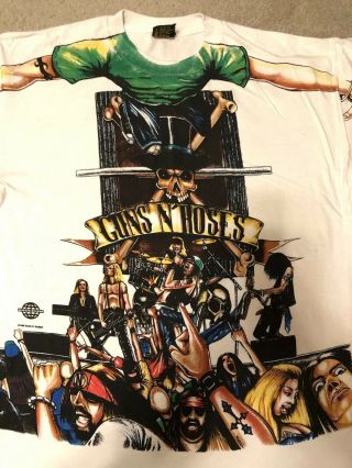 Vintage Guns N Roses Tshirt Rare Stage Diver Shirt White 1995 2